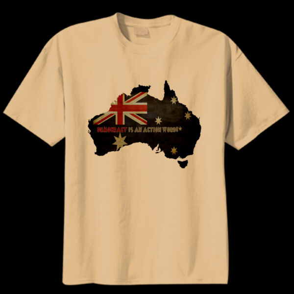 Democracy Is An Action Word - UNISEX T-SHIRT (XS - 5XL) Thumbnail