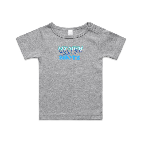 My Mum Calls The Shots Infant T-shirt - Blue Thumbnail