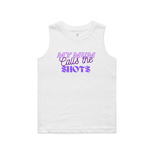 My Mum Calls The Shots Toddler Tank - Pink Thumbnail