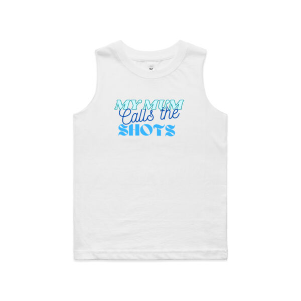 My Mum Calls The Shots Toddler Tank - Blue Thumbnail